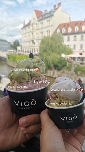 Vigo ice cream sorbetto flavours at Vigo Ice Cream in Ljubljana