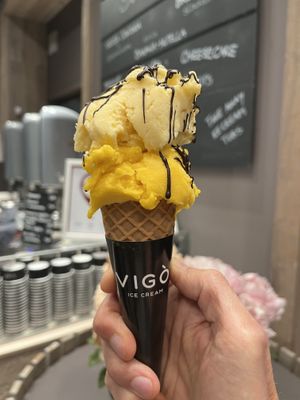 Mango & passion fruit  at Vigo Ice Cream in Ljubljana