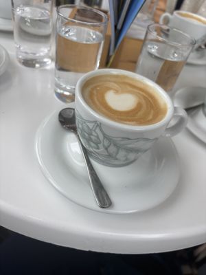 Oat milk cappuccino   at Kavarna Triglav in Koper