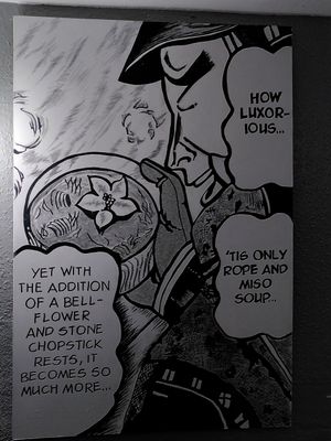 Wall decoration (May 2022) at Ippuku Tea House in York