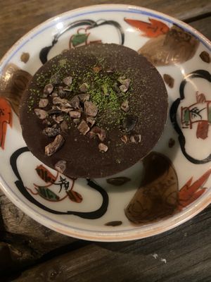 Matcha buttercup tart  at Ippuku Tea House in York