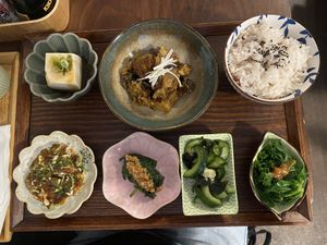 Veganuary set menu, second course.  at Ippuku Tea House in York