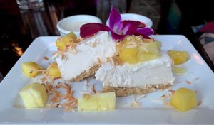 Daiya New York Style Cheezecake at The Tilted Tiki in Stillwater