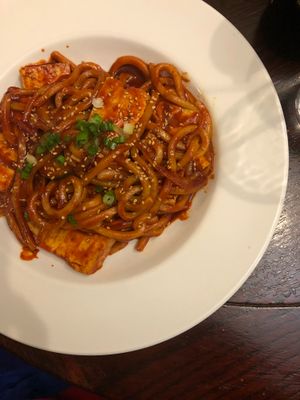 Teriyaki tofu noodles at Stone Bowl in Cincinnati