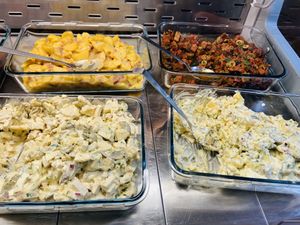 Fleischsalat, Kartoffelsalat und Oliven-Wurst Salat  at Die Vetzgerei in Berlin