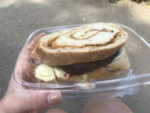 Delicious Frikadelle sandwich at Die Vetzgerei in Berlin