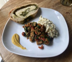 Sausage salad and Fleischsalat  at Die Vetzgerei in Berlin