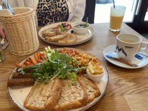 Full English breakfast   at Bhajan Cafe in Krakow