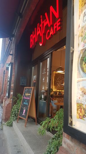 Entrance  at Bhajan Cafe in Krakow