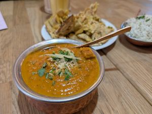 Matar tofu at Bhajan Cafe in Krakow