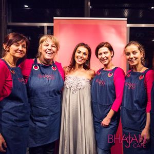 After concert Sati Kazanowa at Bhajan Cafe in Krakow