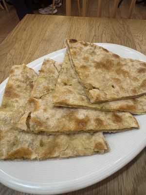 Aloo paratha   at Bhajan Cafe in Krakow