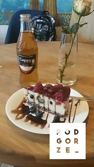 Tofu-cake, simply delicious! at Bhajan Cafe in Krakow