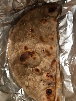 Vegan garlic roti at Bhajan Cafe in Krakow