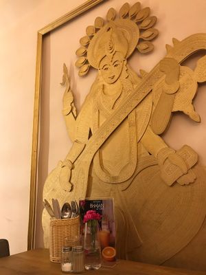 Decor at Bhajan Cafe in Krakow