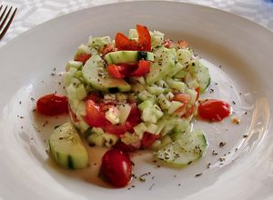 Moroccan salad.  at La Terrasse de Dar el Kasbah in Tangier