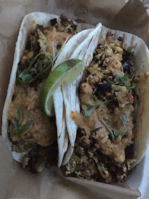 Vegan Tofu Scramble Tacos at NU Kitchen in Worcester