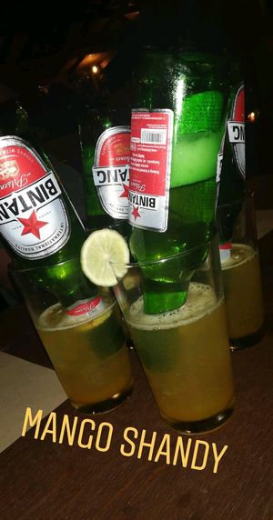 bintang mango and lime shandy at Perla Nera in 