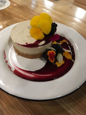 Vegan cheesecake- mmmm! at The Belmont Fermentorium - Modern Times Beer in Portland