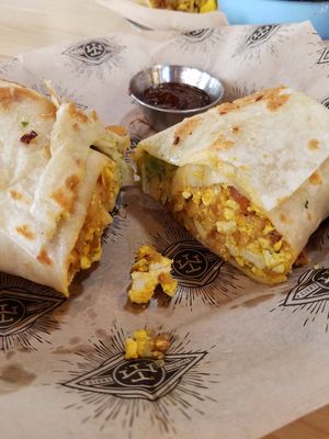 Breakfast burrito at The Belmont Fermentorium - Modern Times Beer in Portland