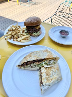 Munchwrap & Double Burger at The Belmont Fermentorium - Modern Times Beer in Portland