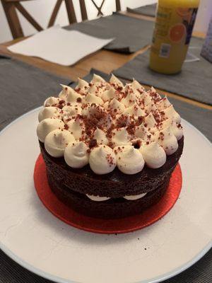 Vegan red velvet cake  at Lola's Cupcakes - Victoria Place in London