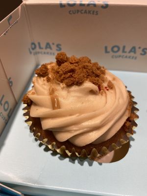 Caramel Biscuit cupcake (classic size)  at Lola's Cupcakes - Victoria Place in London