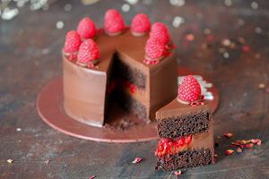 Gluten free vegan fudge cake at Lola's Cupcakes - Victoria Place in London