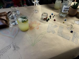 You can color while you wait😄 at De La Llama in Quito