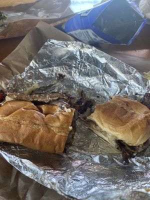Cheesesteak- this photo does not do it justice   at Common Market - Plaza Midwood in Charlotte