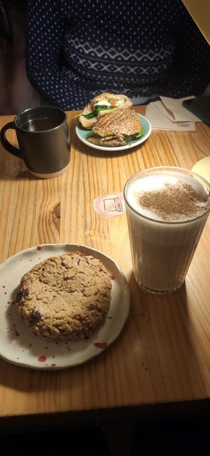 Chai and a cookie at Cosmo in Barcelona