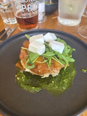 Whisky coated vegan butternut squash tatin  at The George in Bromley