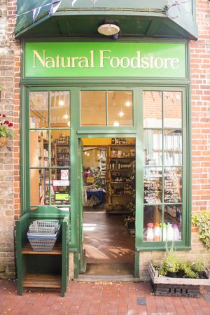 Shop front at Natural Foodstore in Diss