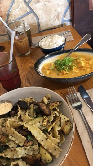 Pasta and curry at Mi Casa - Glil Yam in Herzliya