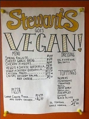 menu at Stewart's Drive-In in Hazlet