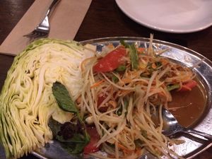 papaya salad at Isarn Thai Soul Kitchen in Lynnwood