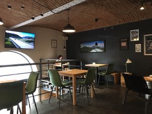 Inside of our cafe at R&B Cafe in Ljubljana