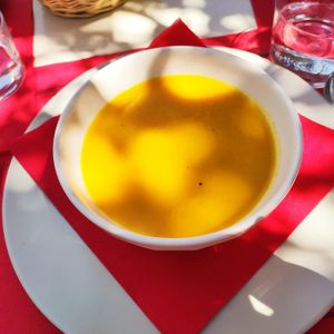 Puré de zanahoria y curry at Posada Naturista in Las Tiesas Altas