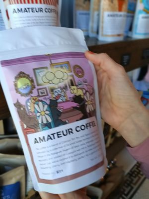 Fun artwork, delicious coffee  at Amateur Coffee in Omaha