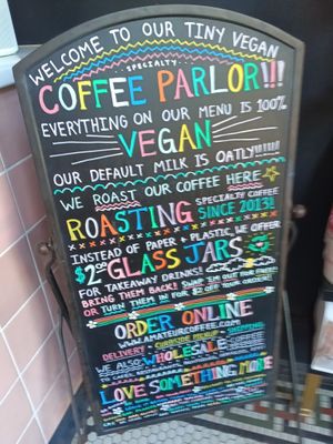 Vegan, ethical, fun! at Amateur Coffee in Omaha