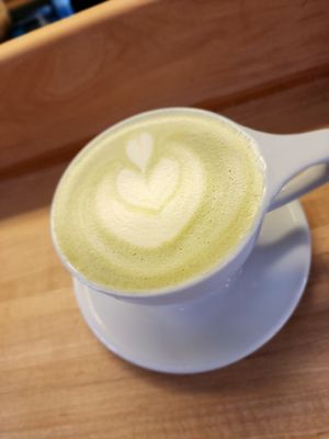 Rose Matcha Latte at Amateur Coffee in Omaha