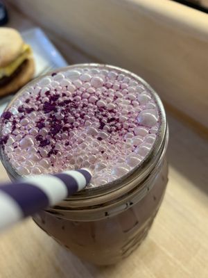 ube latte deliciousness!   at Amateur Coffee in Omaha