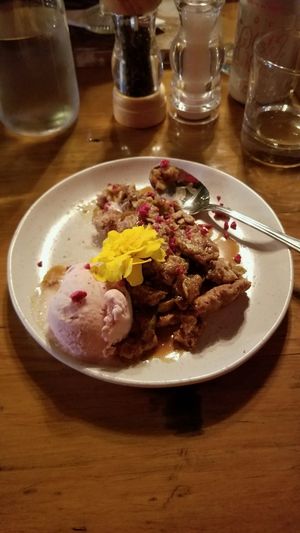 Apple crumble & Ice cream at Polpetta in New Plymouth