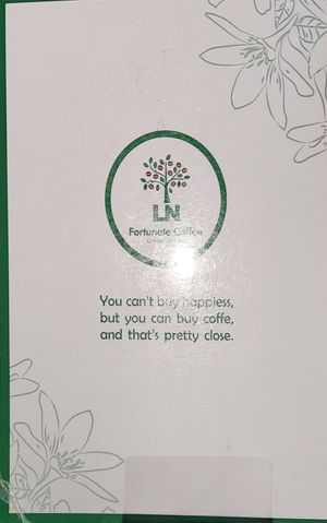 Back menu at LN Fortunate Coffee - Green Lake City in Tangerang