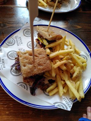 Sandwich and chips (March 2025) at Brewhouse & Kitchen in Cardiff