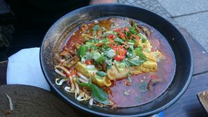 Tofu noodles and veggies (vegan) at SORA - Vietnamese Vegan Cuisine in Berlin