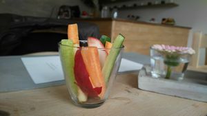 free snack at Roots in Trencin