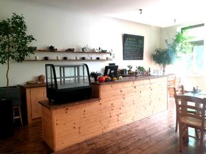 Interior, bar/desserts display.  at Roots in Trencin