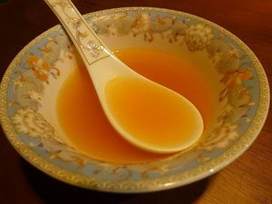 tomato soup based  at Ganglamedo Vegetarian Cuisine in Central Singapore