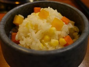 Steamed rice  at Ganglamedo Vegetarian Cuisine in Central Singapore